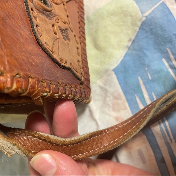 VTG Elephants 1970’s Gem Crossbody Leather Bag - Picture 11 of 12